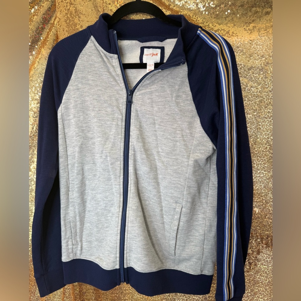Cat & Jack Navy and White Knit Sweater
